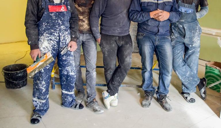 Professional restoration team